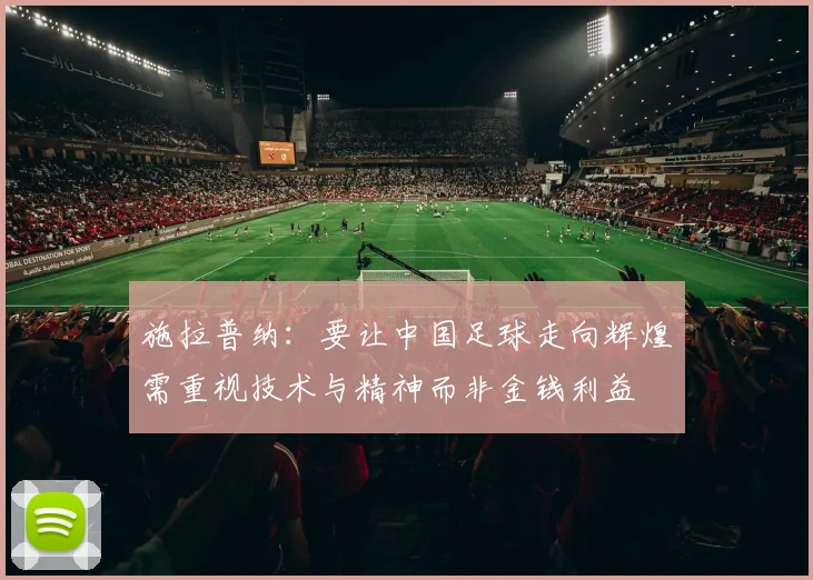 施拉普纳：要让中国足球走向辉煌需重视技术与精神而非金钱利益